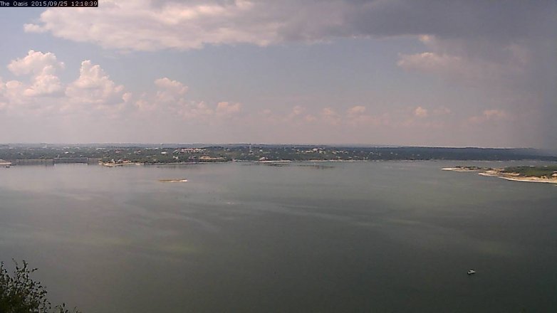 Lake Travis webcam, September 25, 2015 11:25 AM CT