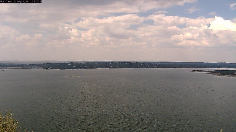Lake Travis webcam, September 25, 2015 11:55 AM CT