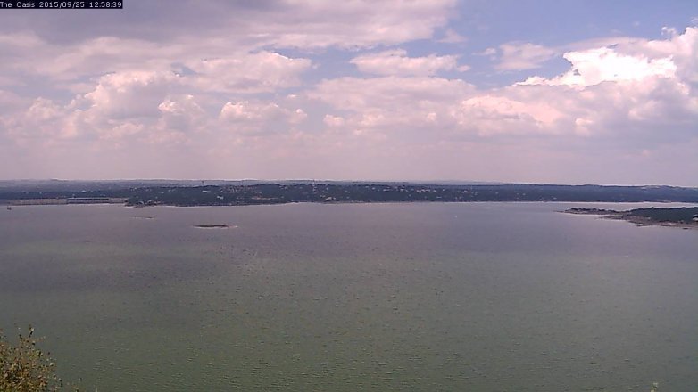 Lake Travis webcam, September 25, 2015 12:05 PM CT