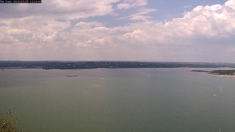 Lake Travis webcam, September 25, 2015 12:15 PM CT