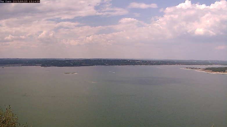 Lake Travis webcam, September 25, 2015 12:20 PM CT