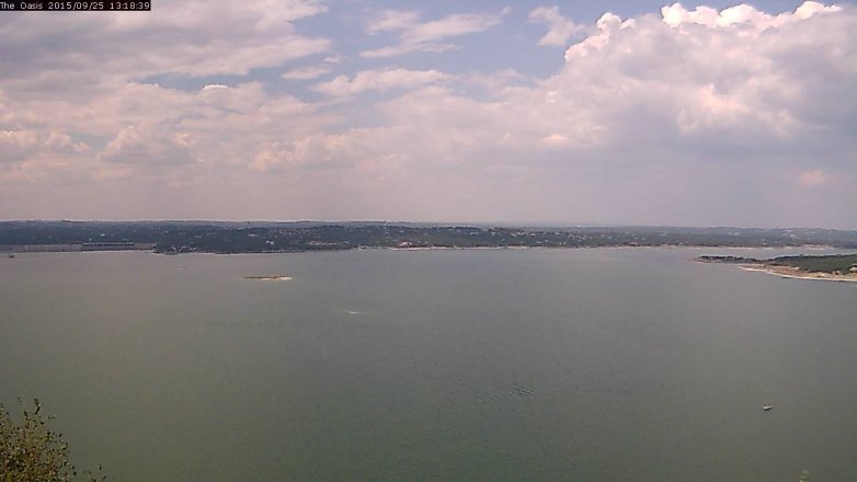Lake Travis webcam, September 25, 2015 12:25 PM CT
