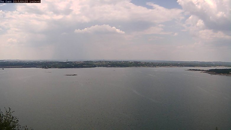 Lake Travis webcam, September 25, 2015 1:10 PM CT