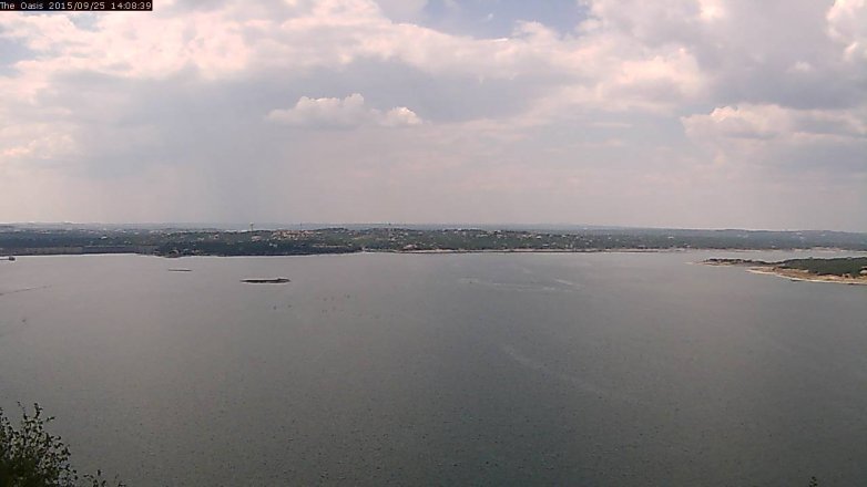 Lake Travis webcam, September 25, 2015 1:15 PM CT