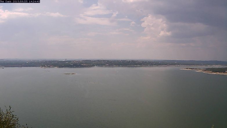 Lake Travis webcam, September 25, 2015 1:30 PM CT