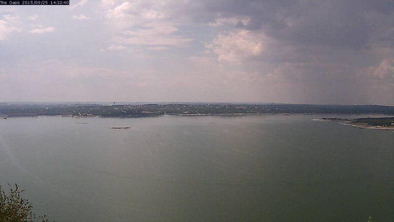 Lake Travis webcam, September 25, 2015 1:40 PM CT