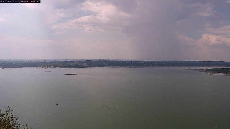 Lake Travis webcam, September 25, 2015 1:45 PM CT