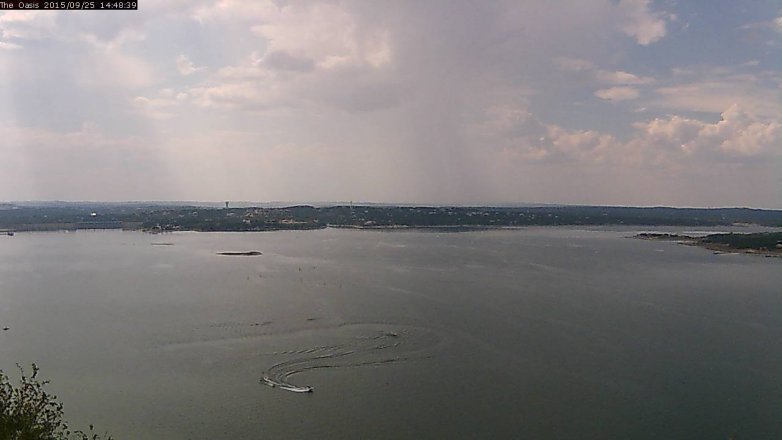 Lake Travis webcam, September 25, 2015 1:55 PM CT