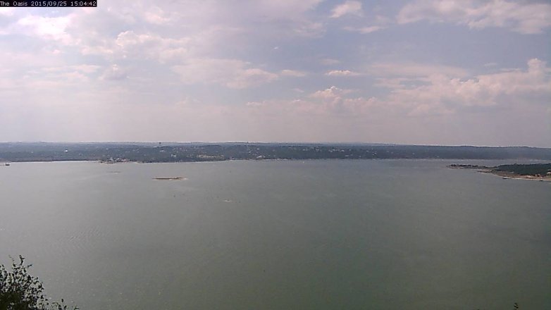 Lake Travis webcam, September 25, 2015 2:10 PM CT