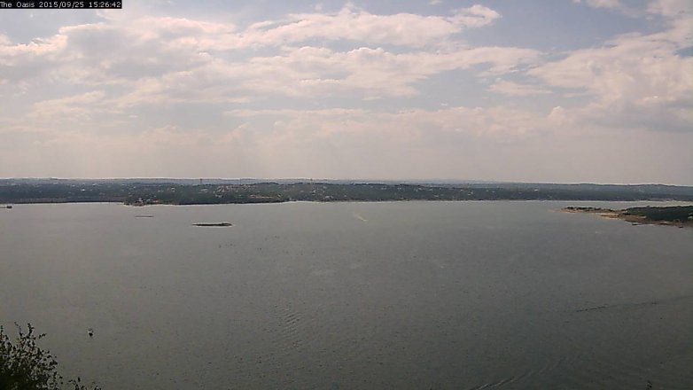 Lake Travis webcam, September 25, 2015 2:35 PM CT