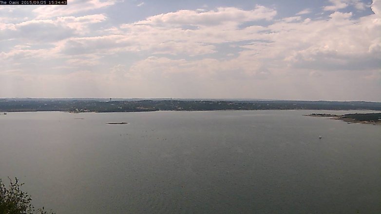 Lake Travis webcam, September 25, 2015 2:40 PM CT
