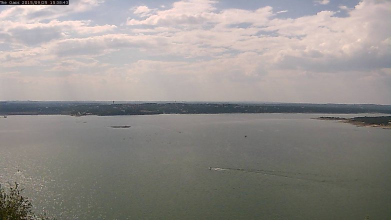 Lake Travis webcam, September 25, 2015 2:45 PM CT