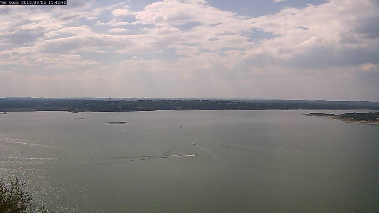 Lake Travis webcam, September 25, 2015 2:50 PM CT