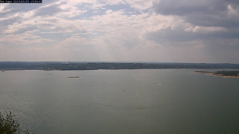 Lake Travis webcam, September 25, 2015 2:55 PM CT