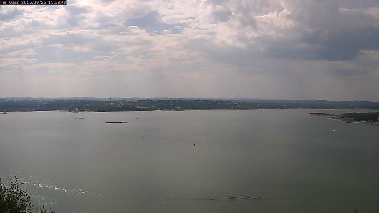 Lake Travis webcam, September 25, 2015 3:05 PM CT