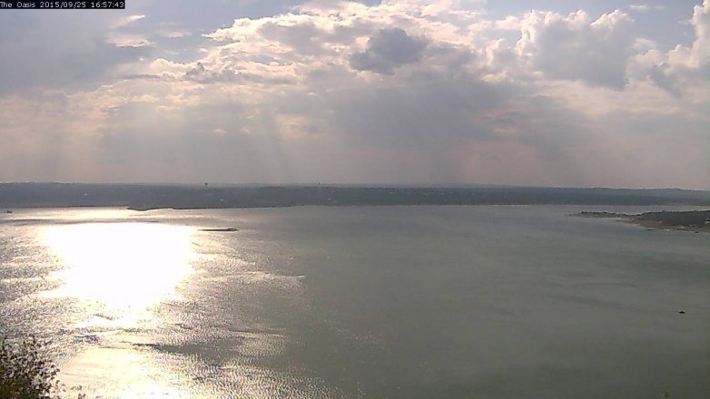 Lake Travis webcam, September 25, 2015 4:05 PM CT