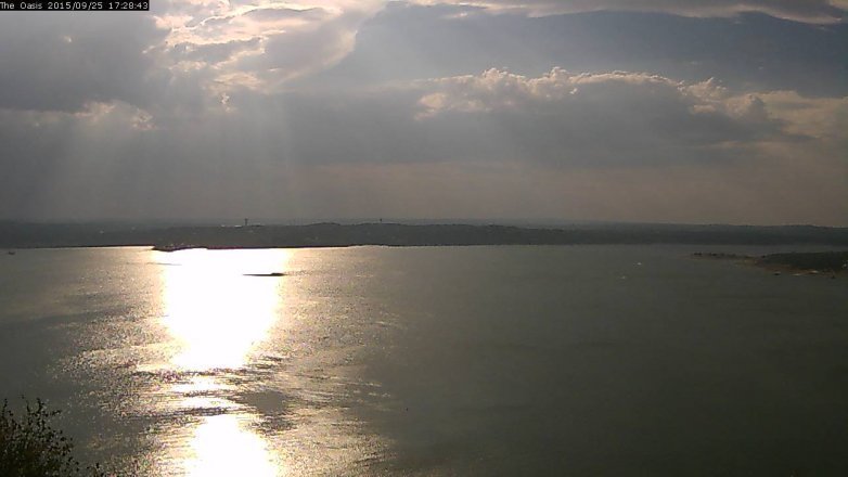 Lake Travis webcam, September 25, 2015 4:35 PM CT