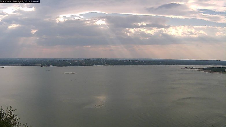 Lake Travis webcam, September 25, 2015 4:45 PM CT