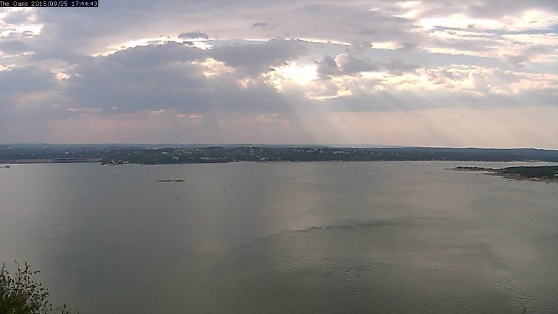 Lake Travis webcam, September 25, 2015 4:50 PM CT