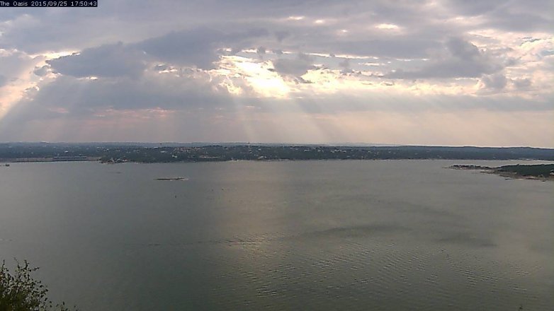 Lake Travis webcam, September 25, 2015 4:55 PM CT