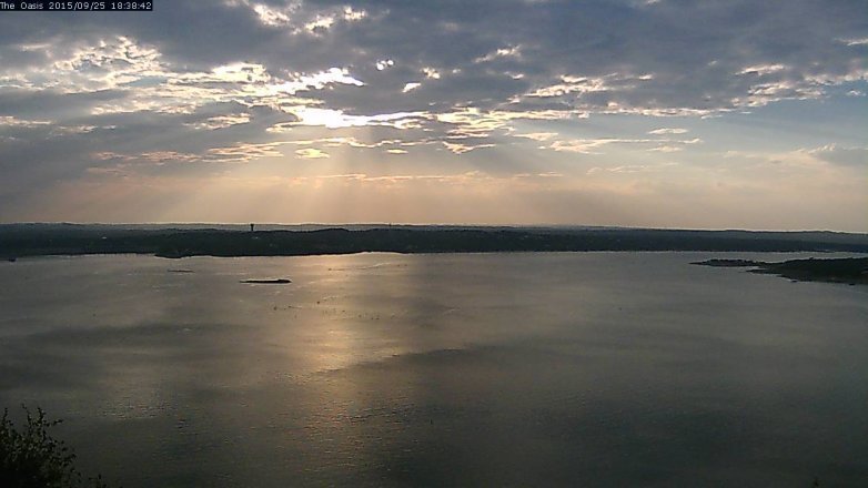 Lake Travis webcam, September 25, 2015 5:45 PM CT