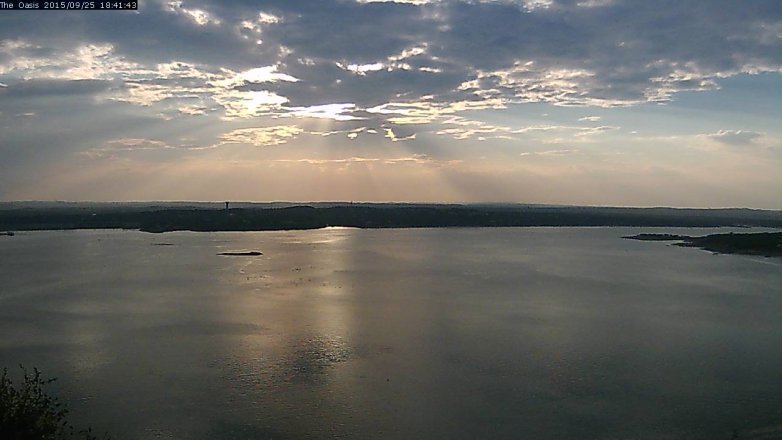 Lake Travis webcam, September 25, 2015 5:50 PM CT