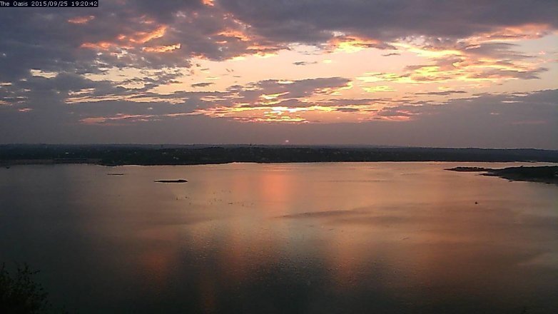Lake Travis webcam, September 25, 2015 6:30 PM CT