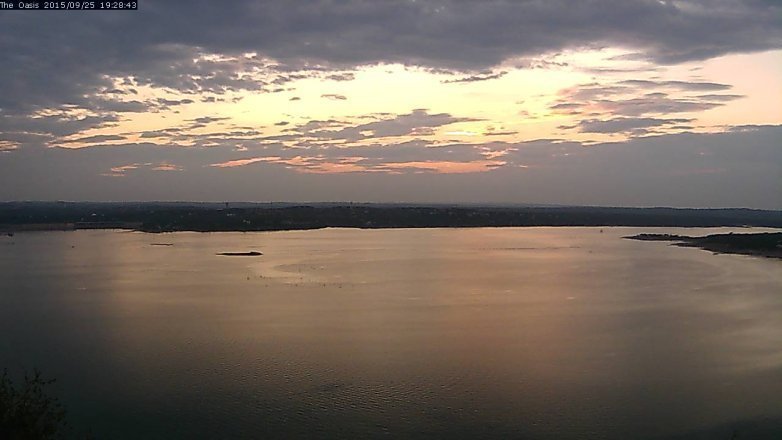 Lake Travis webcam, September 25, 2015 6:35 PM CT