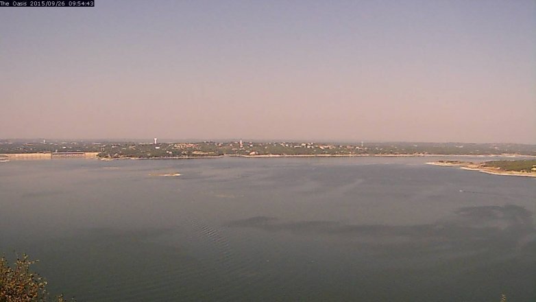 Lake Travis webcam, September 26, 2015 9:00 AM CT