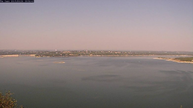Lake Travis webcam, September 26, 2015 9:05 AM CT