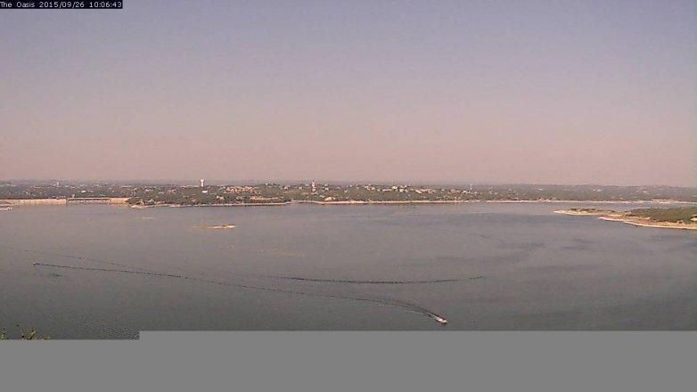 Lake Travis webcam, September 26, 2015 9:15 AM CT