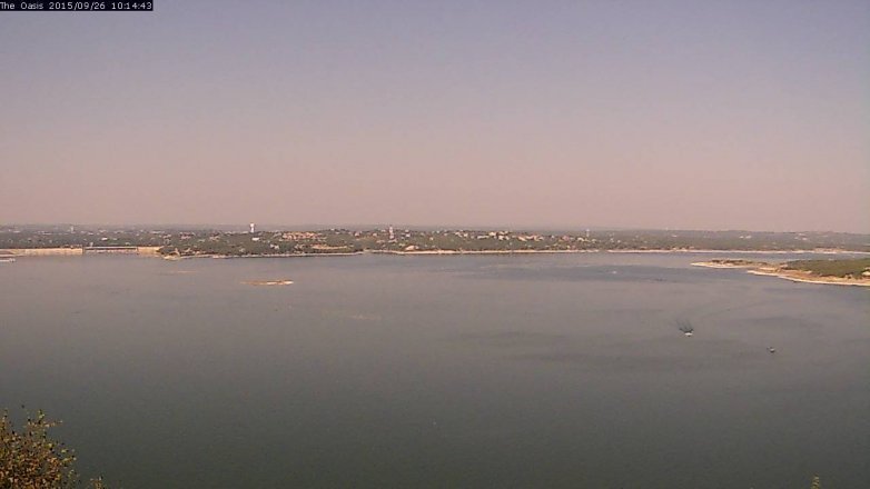 Lake Travis webcam, September 26, 2015 9:20 AM CT