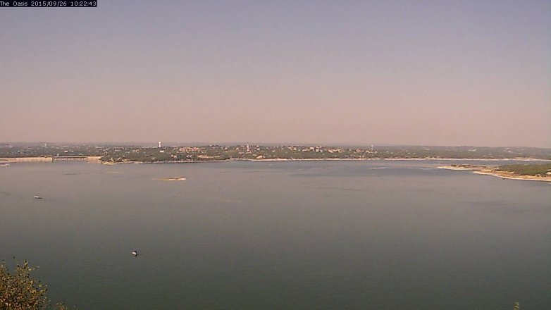Lake Travis webcam, September 26, 2015 9:30 AM CT