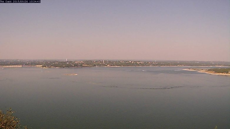 Lake Travis webcam, September 26, 2015 9:40 AM CT