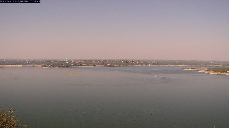 Lake Travis webcam, September 26, 2015 9:45 AM CT