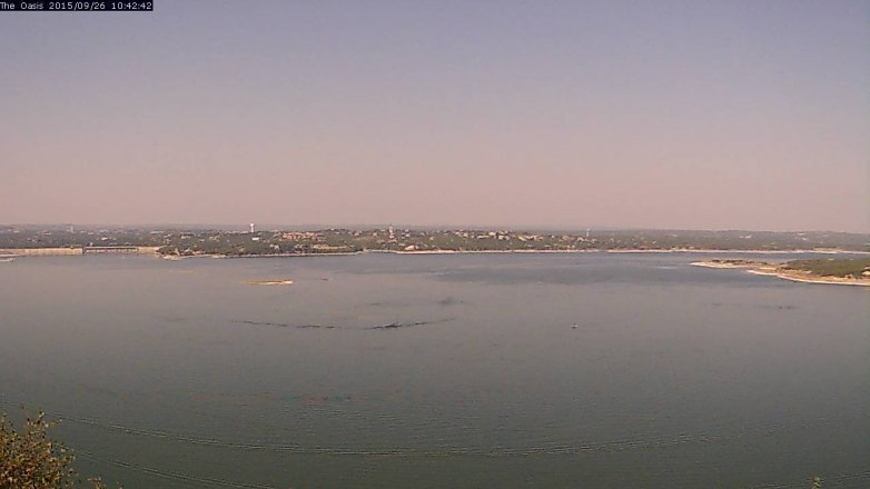 Lake Travis webcam, September 26, 2015 9:50 AM CT