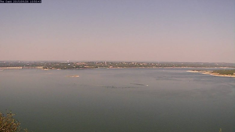 Lake Travis webcam, September 26, 2015 9:55 AM CT