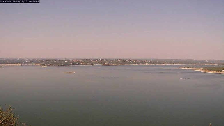 Lake Travis webcam, September 26, 2015 10:00 AM CT