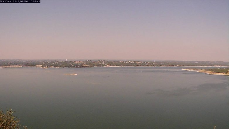 Lake Travis webcam, September 26, 2015 10:05 AM CT