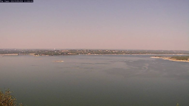 Lake Travis webcam, September 26, 2015 10:15 AM CT
