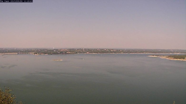 Lake Travis webcam, September 26, 2015 10:25 AM CT