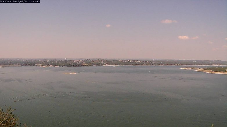 Lake Travis webcam, September 26, 2015 10:50 AM CT
