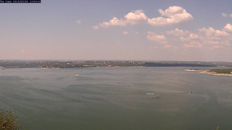 Lake Travis webcam, September 26, 2015 11:10 AM CT