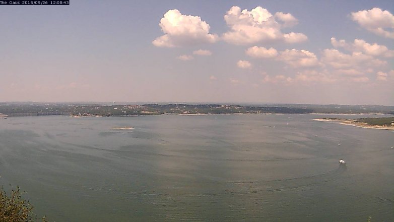 Lake Travis webcam, September 26, 2015 11:15 AM CT