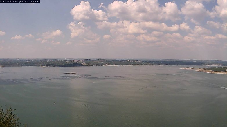 Lake Travis webcam, September 26, 2015 11:40 AM CT