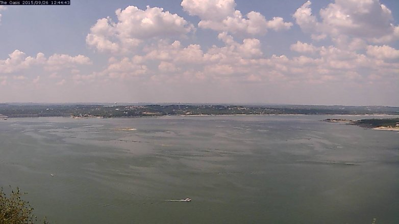 Lake Travis webcam, September 26, 2015 11:50 AM CT