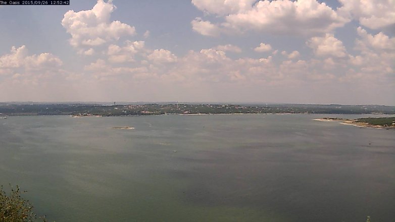 Lake Travis webcam, September 26, 2015 12:00 PM CT