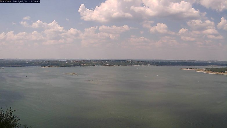 Lake Travis webcam, September 26, 2015 12:05 PM CT