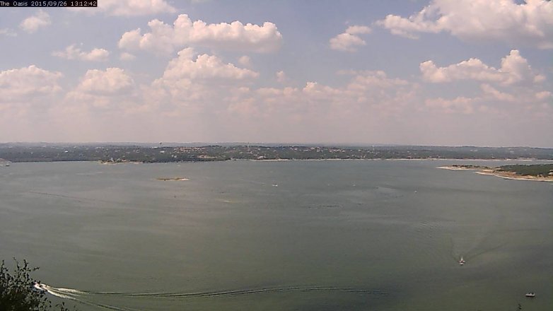 Lake Travis webcam, September 26, 2015 12:20 PM CT