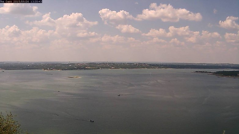 Lake Travis webcam, September 26, 2015 12:25 PM CT